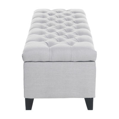 Ottilie Storage Upholstered Ottoman, Color: Light Gray JCPenney