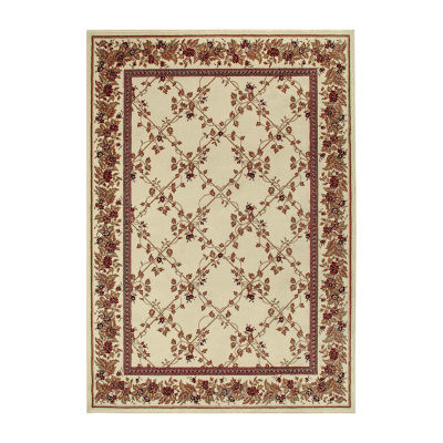 Como Trellis Traditional Oriental Indoor Rectangular Area Rug