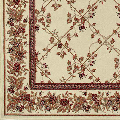 Como Trellis Traditional Oriental Indoor Rectangular Area Rug