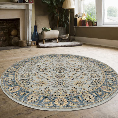 Alba Regale Traditional Oriental Indoor Round Area Rug