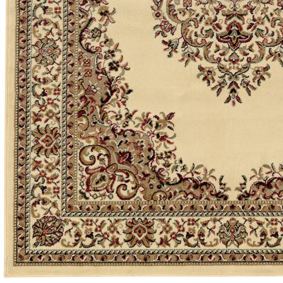 Como Medallion Traditional Oriental Indoor Round Area Rug