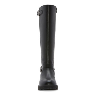 Arizona Jean Co Womens Tioga Block Heel Buckle Combat Boots