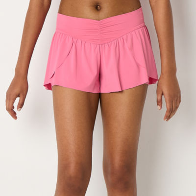 Arizona Womens Mid Rise Active Pull-On Short Juniors