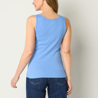 St. John's Bay Womens Crew Neck Tank Top