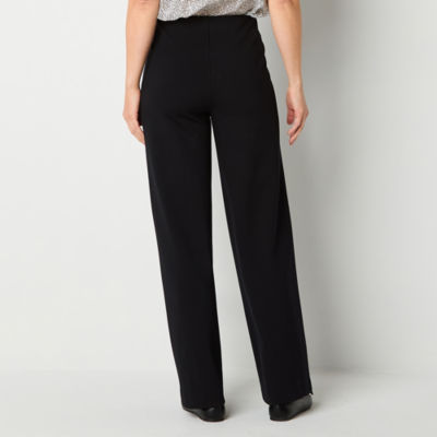 Liz Claiborne Womens Mid Rise Wide Leg Palazzo Pant