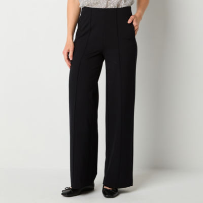 Liz Claiborne Womens Mid Rise Wide Leg Palazzo Pant