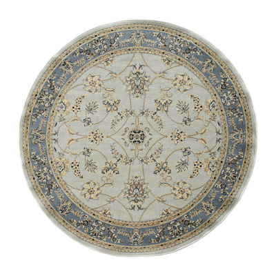 Alba Motiff Traditional Oriental Indoor Round Area Rug