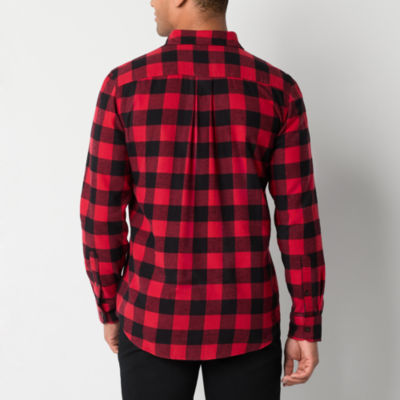 St. John's Bay Mens Long Sleeve Classic Fit Flannel Shirt