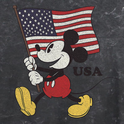 Womens Juniors Crew Neck Short Sleeve Regular Fit Mickey and Friends Mickey Mouse Graphic T-Shirt