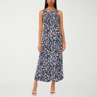 MSK Womens Sleeveless Floral Maxi Dress