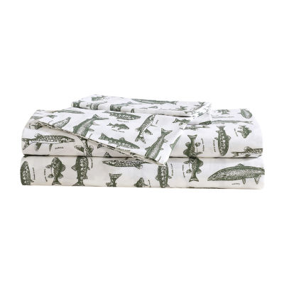 Eddie Bauer Wes Fish Face Sheet Set