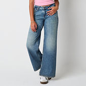 Arizona Juniors Womens Low Rise Wide Leg Jean
