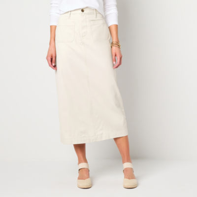 St. John's Bay Womens Mid Rise Maxi Skirt