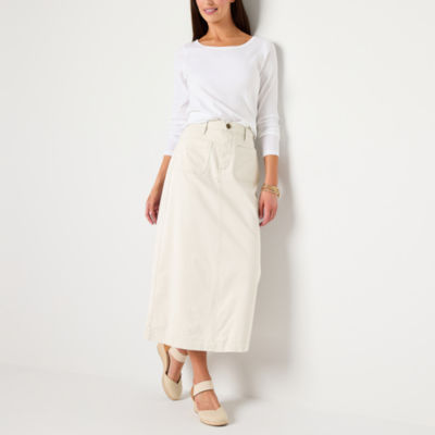 St. John's Bay Womens Mid Rise Maxi Skirt