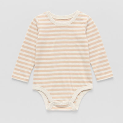 Okie Dokie Baby Boys Round Neck Long Sleeve Bodysuit