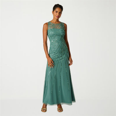 green emerald velvet dress Adrianna Papell AP1E201359 Long Formal Evening Dress main image 0