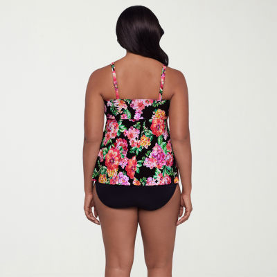 Trimshaper Womens Floral Tankini Swimsuit Top