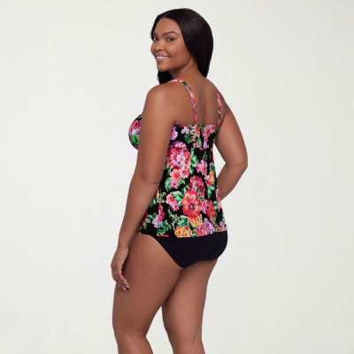 Trimshaper Womens Floral Tankini Swimsuit Top