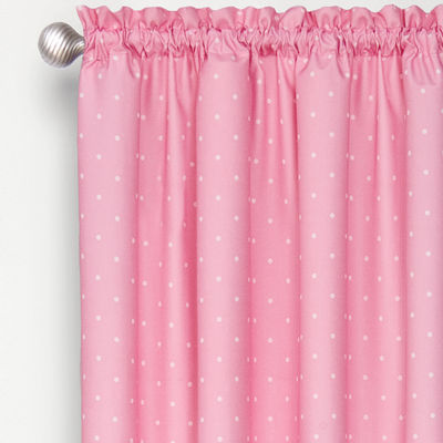 Eclipse Kids Polka Dots Energy Saving Blackout Rod Pocket Single Curtain Panel