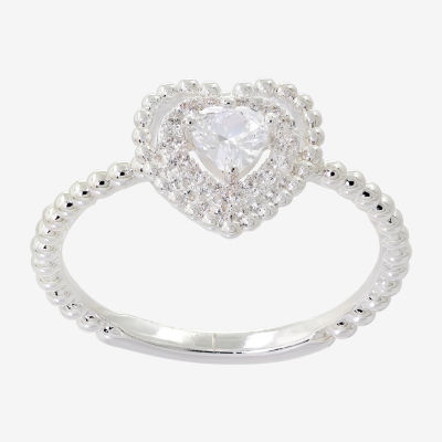 Sparkle Allure Pure Silver Over Brass Heart Promise Ring JCPenney