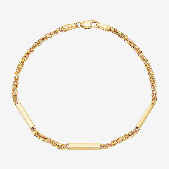 Made in Italy 10K Gold Hollow Link Chain Bracelet
