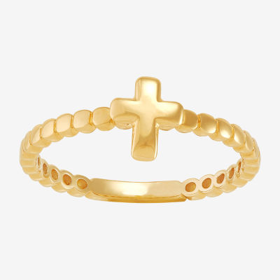 10K Gold Cross Band