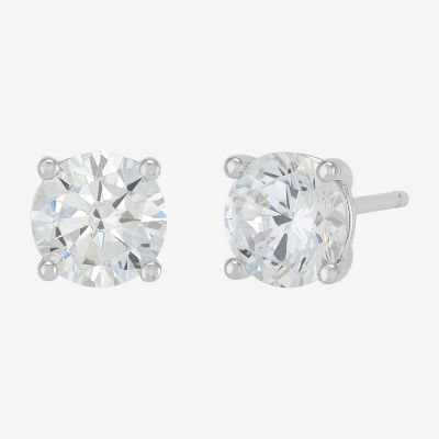 Diamonart Womens Cubic Zirconia Sterling Silver Heart 3 Pair Earring Set