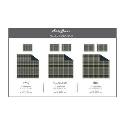 Eddie Bauer Rugged Plaid Midweight Comforter Set