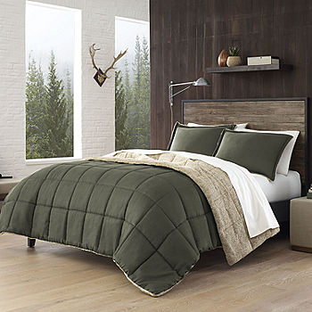 Great Choice Products Olive Green Comforter Set - 3Pcs (1