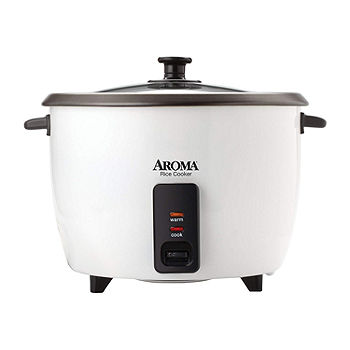 Aroma Housewares 6-Cup (Cooked) (3-Cup Uncooked) Pot Style Rice Cooker and  Food Steamer (ARC-743-1NG), White