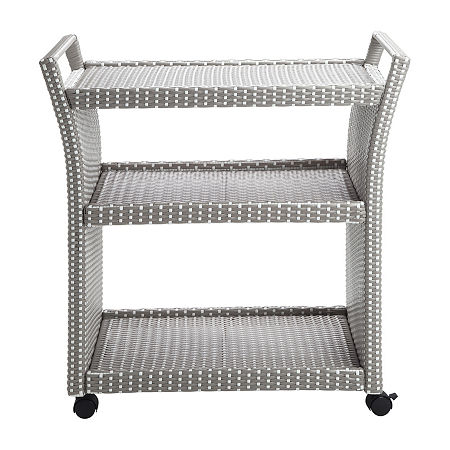 Polonsky Contemporary Serving Cart, One Size, Gray