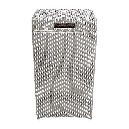 Park Lane Patio Trash Cans, One Size, Gray