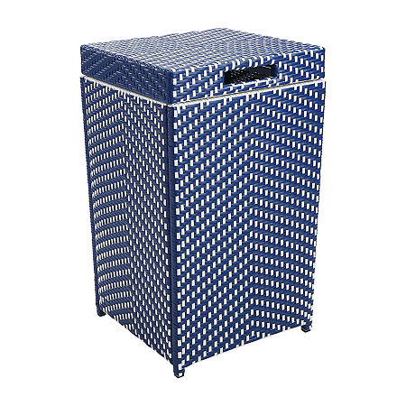 Park Lane Patio Trash Cans, One Size, Blue