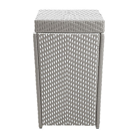 Park Lane Patio Trash Cans, One Size, Gray