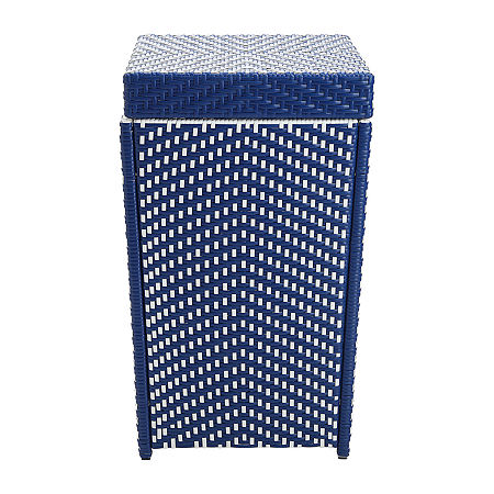 Park Lane Patio Trash Cans, One Size, Blue