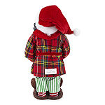 North Pole Trading Co. 12" African American Pajama Handmade Santa Figurine