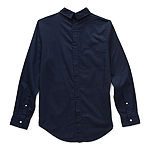 St. John's Bay Performance Oxford Mens Easy-on + Easy-off Seated Wear Adaptive Classic Fit Long Sleeve Button-Down Shirt