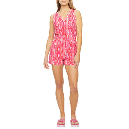 Juicy By Juicy Couture Towel Terry Sleeveless Romper, X-small , Pink