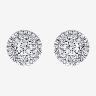 1 CT. T.W. Mined White Diamond 14K White Gold 9.7mm Round Stud Earrings JCPenney