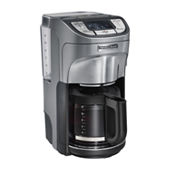 KENMORE Elite Grind and Brew black 12- Cup Coffee Maker with Burr Grinder,  Programmable Automatic Timer Brew KKECMGBSS - The Home Depot