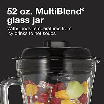 Hamilton Beach MultiBlend System with Glass Jar Travel Jar Food Chopper Black