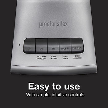 Proctor Silex 53560 52 oz. 950-Watt Blender, Black & Silver