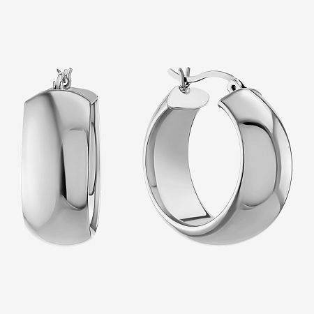 Sterling Silver 26mm Hoop Earrings, One Size