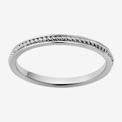 Womens 2MM Sterling Silver Band