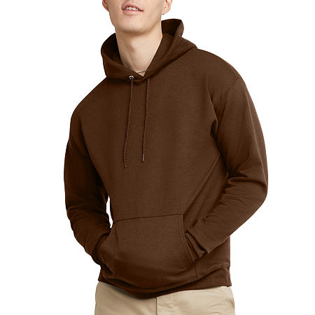 Hanes Unisex Adult Long Sleeve Hoodie, Large, Brown