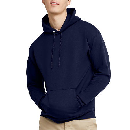 Hanes Unisex Adult Long Sleeve Hoodie, Large, Blue