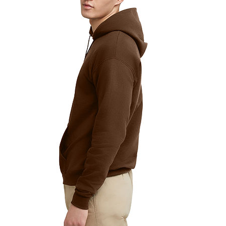 Hanes Unisex Adult Long Sleeve Hoodie, Large, Brown