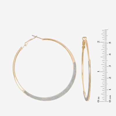 Bijoux Bar Delicates Gold Tone Round Hoop Earrings