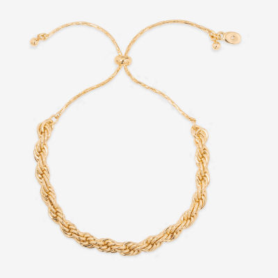 Bijoux Bar Delicates Gold Tone 10 Inch Rolo Chain Bracelet