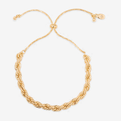 Bijoux Bar Gold Tone 10 Inch Rolo Bolo Bracelet